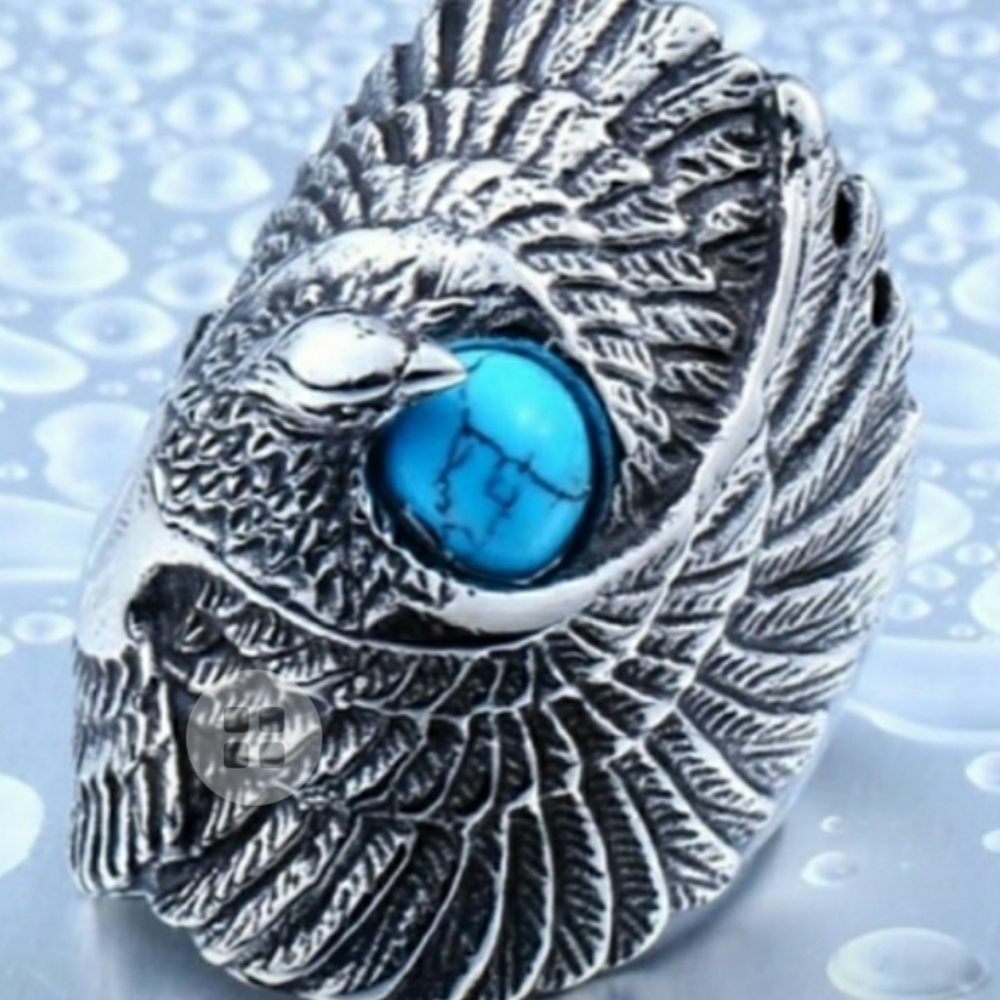 Protective 🦅 Eagle TURQUOISE RING - Picture 6 of 11